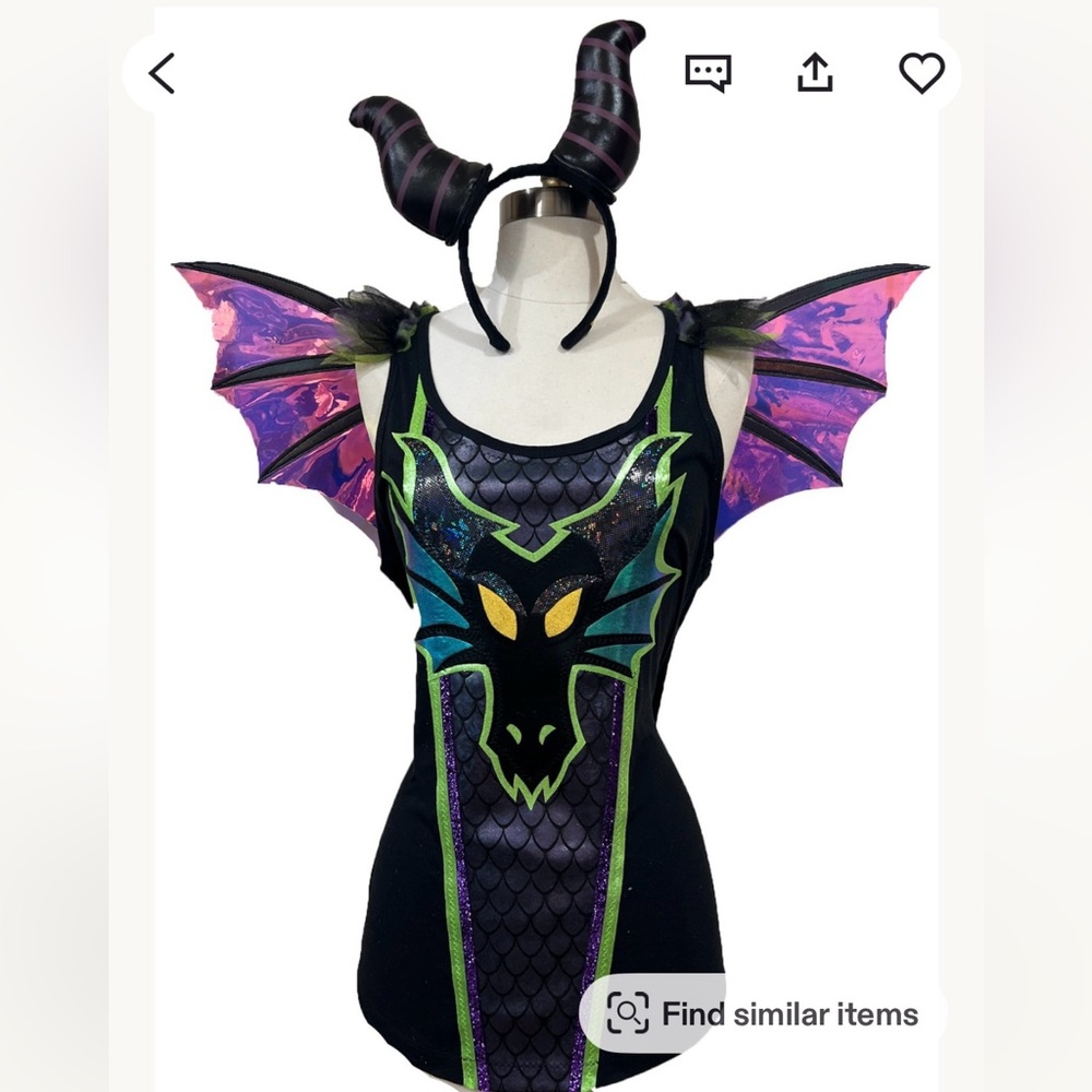 Dragon Tank Top with Wings and Headband